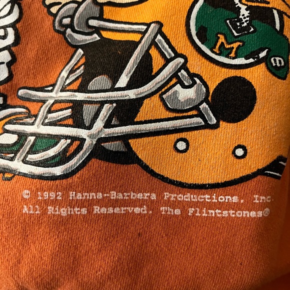 Vintage 1992 University of Miami Canes Flintstones Pullover - Picture 5 of 6